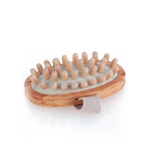 5 Brosse de massage et drainage en bambou